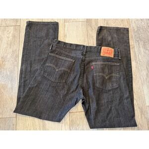 Levi Strauss 514 Mens Denim Jeans 36x34 Straight Leg Jean 36 x 34 Black Preppy